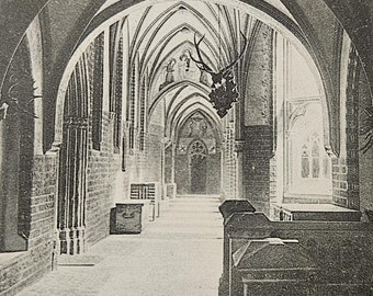MARIENBURG GERMANY Nordlicher Kreuzgang Innenansicht Deutschland Ungeteilte Rückseite Pre 1907 Vintage Postkarte Postkarte