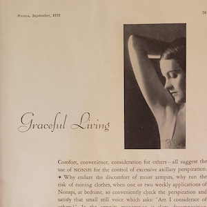 1932 NONSPI Antitranspirant Deodorant Achseln Schweiß SQUIBB Zahncreme Zahnpasta Zahnzahn Zahnarzt Zahnheilkunde Gesundheit Vintage Print Ad