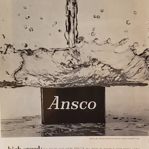 1961 ANSCO Super Hypan Black and White Film Photography Water Vintage Print Ad