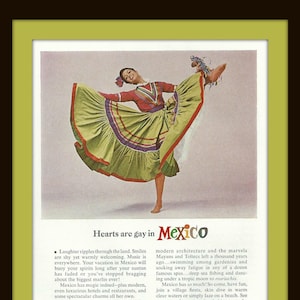1965 Mexican National Tourist Council - Vintage Ad - Mexico - Woman - Dancer - Tourism - Travel - Dancing - Vacation - 1960s - Retro