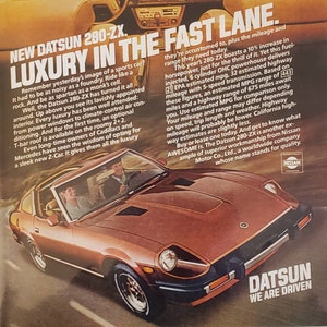 1981 DATSUN 280-ZX Luxury in the Fast Lane Japanese Sports Car Auto Vintage Print Ad