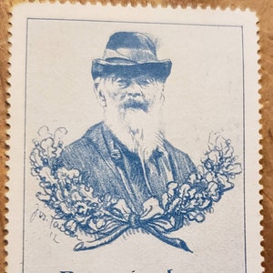 Vintage Deutsche Werbung Poster Stempel Bayerisches Wehrkraft Verein Bayern Alter Mann