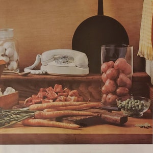 1961 BELL TELEPHONE SYSTEM Princess Phone Call Cook Food Telecommunications Vintage Print Ad
