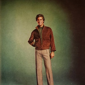 1979 LEE Mens Corduroy Coat Jacket Fashion Vintage Print Ad
