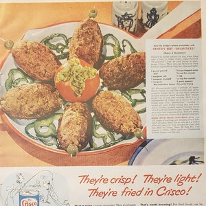 1954 SARAN WRAP Plastic Food Storage Dow Chemical Vintage Print Ad