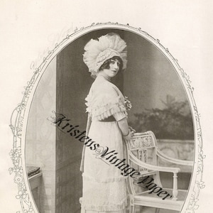 Instant Digital Download 1912 SCHAUSPIELERIN RAE MORRIS Vintage Digitale Bilddatei druckbare Scrapbooking Collage Junk Journal Crafting