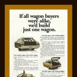 1971 Chevrolet Kombi - Jahrgang Magazin Ad - Auto - Autos - Chevy - Retro-Ad - Wand-Dekor