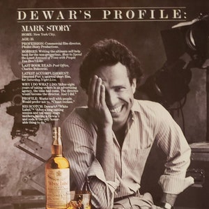 1984 DEWAR&#39;S White Label Scotch Whisky Drink Beverage Alcohol Mark Story Vintage Print Ad