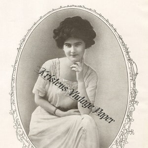 Instant Digital Download 1912 ACTRESS GEORGIA ORAMEY Vintage Digital Image File Printable Scrapbooking Collage Junk Journal Crafting