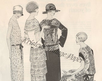 Instant Digital Download 1920s WOMEN FLAPPER FASHION Vintage Digital Image File Printable Scrapbooking Collage Junk Journal Crafting