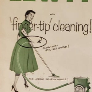 1955 LEWYT Aspirateur Appareil de nettoyage Ménager vintage Impression Annonce