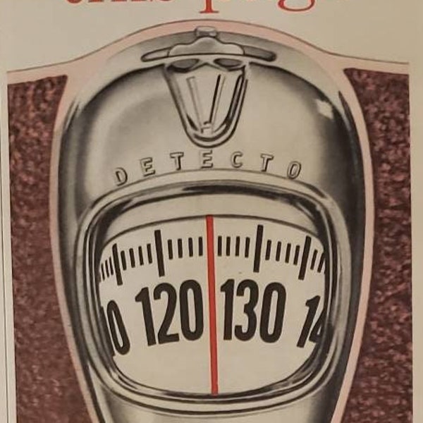 1954 DETECTO SCALES  Bathroom Scale Stand on this Page Weight Health Vintage Print Ad