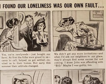 1937 Zephyr Fresh LIFEBUOY Health Soap Loneliness BO Body Odor Hygiene Vintage Print Ad