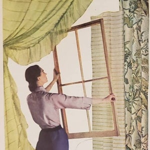 1951 LUREX Metallic Yarns Curtains Drapes Household Vintage Print Ad