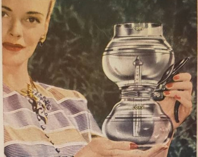 1946 CORY All Glass Coffee Maker Brewer Household Vintage Etsy