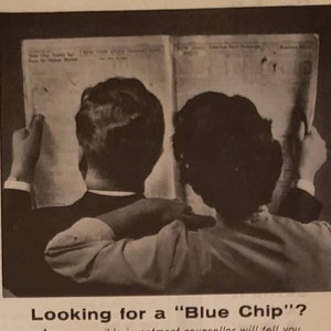 1962 PAN AMERICAN Life Insurance Company Blue Chip Investment Vintage Print Ad