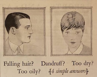 1926 PACKER'S TAR SOAP Cura dei capelli Forfora Dry Falling Oily Hair Beauty Health Vintage Print Ad