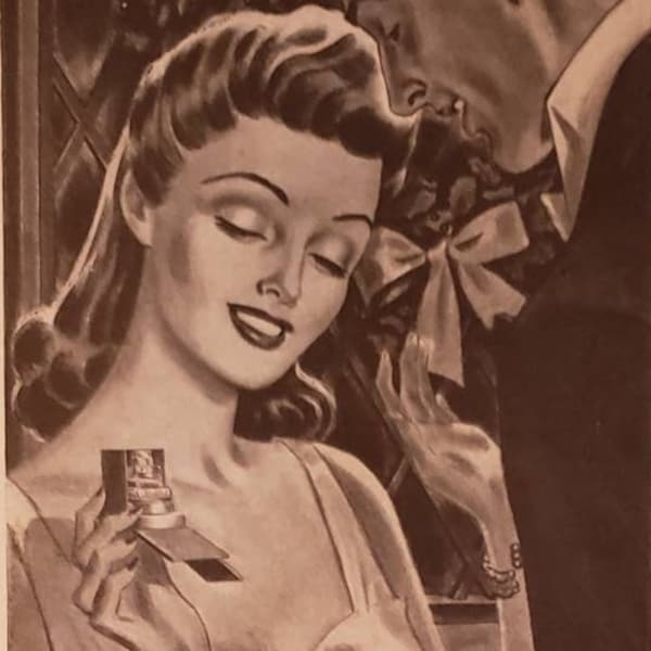 1940 AVON Representative  Beauty Cosmetics Christmas Gifts Vintage Print Ad