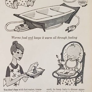 1959 GE General Electric Automatic Baby Food Warmer Kitchen Appliance Vintage Print Ad