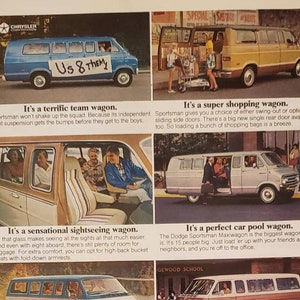 1976 DODGE SPORTSMAN WAGON Car Van Vehicle Chrysler Vintage Print Ad