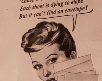 1945 EATON'S Open Stock Letter Papers Stationery Envelope Vintage Print Ad