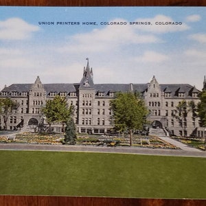 COLORADO SPRINGS Union Printers Home Carte postale vintage