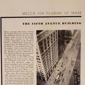 1931 FIFTH AVENUE BUILDING New York City Office Business Trade Mecca Aerial View Madison Square Vintage Print Ad
