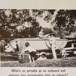 1965 MERCRUISER Stern Drive Portable Boat Engine Motor Vintage Print Ad