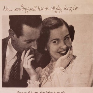 1948 TRUSHAY Lotion Skin Soft Hands Beauty Bristol Myers Vintage Print Ad