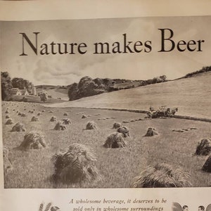 1940 UNITED BREWERS Industrial Foundation Beer Industry Alcohol Beverage Drink Grains Barley Field Vintage Print Ad