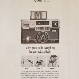 1964 EASTMAN KODAK Instamatic 800 Camera Automatic Photography Vintage Print Ad