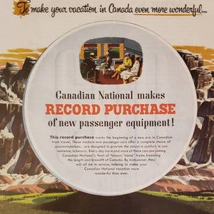 1954 CANADIAN NATIONAL RAILWAYS New Passenger Train Equipment Canada Travel Vintage Print Ad