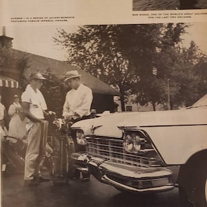 1957 CHRYSLER IMPERIAL Car Auto Proprietario Opinione Golf golfista Sam Snead Vintage Print Annuncio