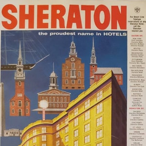 1957 SHERATON PLAZA HOTEL Boston Luxury Hotels Travel Vintage Print Ad