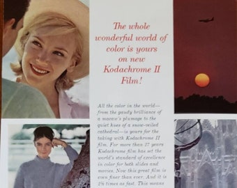 1963 EASTMAN KODAK Kodachrome II Film Color Photography Photos Vintage Print Ad
