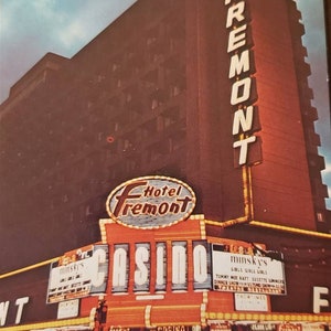 LAS VEGAS NV Nevada Fremont Hotel Casino Carte postale vintage des années 1970