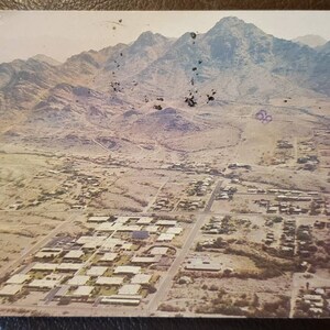 PHOENIX AZ Arizona Orangewood American Baptist Estates Retirement Community Vue aérienne Squaw Peak 1970s vintage Carte postale