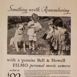 1931 BELL & HOWELL Filmo Personal Movie Camera Film Vintage Print Ad