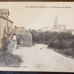 SAVENAY FRANCE Loire Le Chemin du Rocher vintage Carte postale