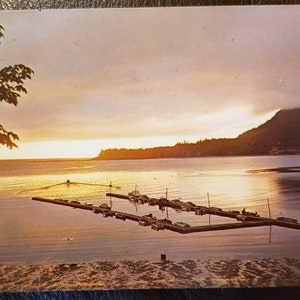 CRESCENT BEACH Agate Beach WA Washington Port Angeles Straat van Juan de Fuca Vintage Post Card