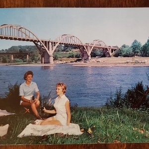 OZARKS River Waterfront Scene Vintage Post Card