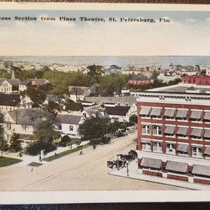 ST PETERSBURG FLORIDA Geschäftsteil vom Plaza Theatre Vintage Postkarte