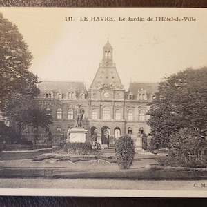 LE HAVRE FRANCE Le Jardin de l'Hotel de Ville 141 Hotel Garden Vintage Postkarte