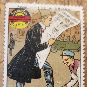 Vintage Deutsche Werbung Poster Stempel Deutschland Immalin Schuhpolitur Schuhputze London Streets