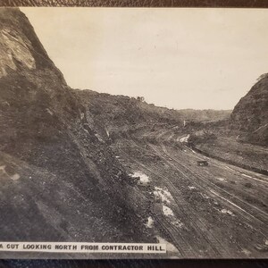 Cartão Postal PANAMA CANAL Culebra Cut Olhando Do Contratante Hill 1910s Vintage