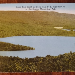 LAKE FORT SMITH Boston Mountains Arkansas Vintage Post Card