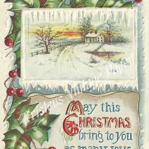Frohe Weihnachten - Weihnachten - Vintage Postkarte - DIGITALE Postkarte - Digitaler Download - Druckbare Postkarte - Winterszene