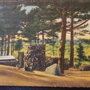 RINDGE New Hampshire NH Cathedral of the Pines Vintage Linen Post Card