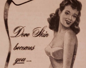 1959 vintage Brassiere AD WARNER'S New ' Tomorrow Bra ' expands contracts  062021