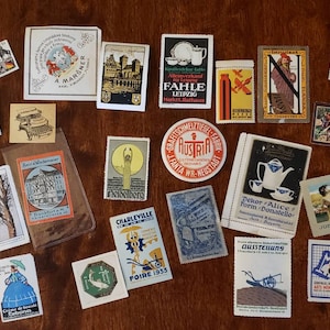 Lote de 20+ SELLOS DE CARTEL Vintage